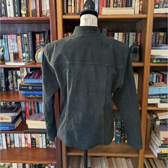mundi cuero Ecuadorian grey suede short jacket nwot sz m - Picture 2 of 7